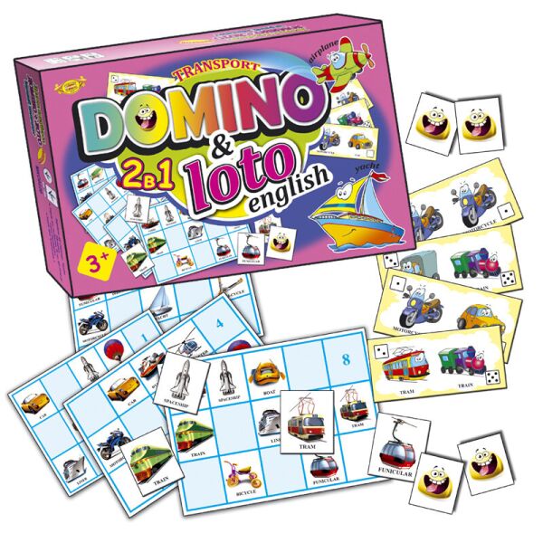

Игра Английское Домино+Лото. Транспорт MKC0220