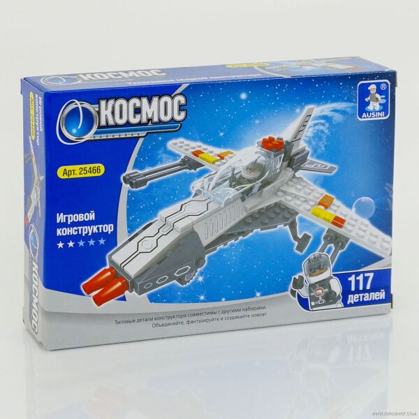 Конструктор AUSINI 25466 КОСМОС, 117 дет, уровень сложновти xx, в кор-ке, 22x4x15см