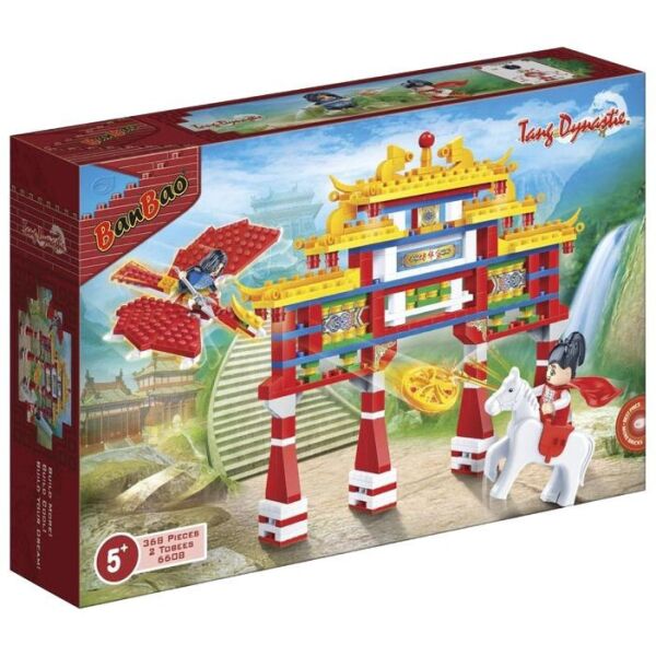 

Конструктор BANBAO 6608 строение, фигурки воинов 2 шт., 368 дет., Кор., 28-19-5,5 см