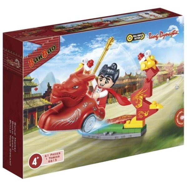 

Конструктор BANBAO 6615 фигурка, животное на колесах, 64 дет, кор., 19-14-4 см