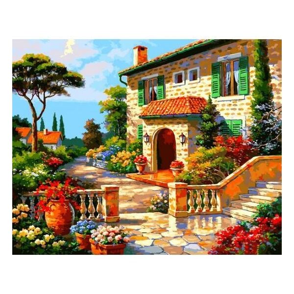 

Картина по номерам Вилла в цветах VP1296, Babylon, 40x50 см.