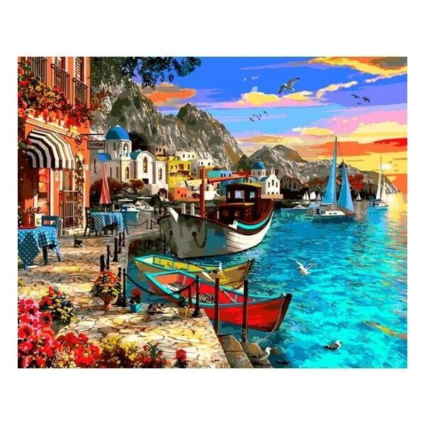 

Картина по номерам Город на берегу моря VP1280, Babylon, 40x50 см.