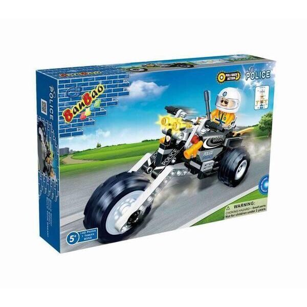 

Конструктор BANBAO 8352 полицейский трицикл, инерции., Фигурка, 140 дет., Кор., 28-19-5,5 см