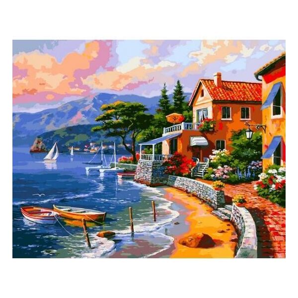 

Картина по номерам Дом на берегу VP1298, Babylon, 40x50 см.