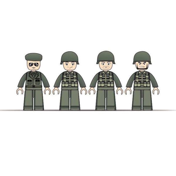 

Конструктор SLUBAN M38-B9800 танк, фигурки, 258дет., Кор., 33-28-7 см