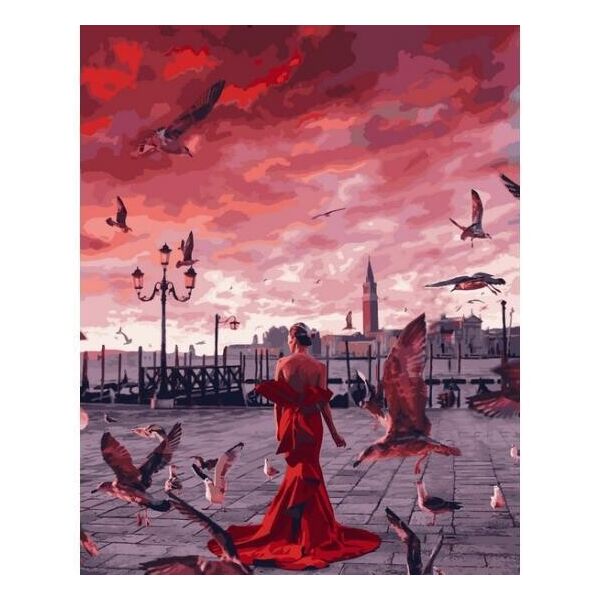 

Картина по номерам Закат на набережной VP1336, Babylon, 40x50 см.