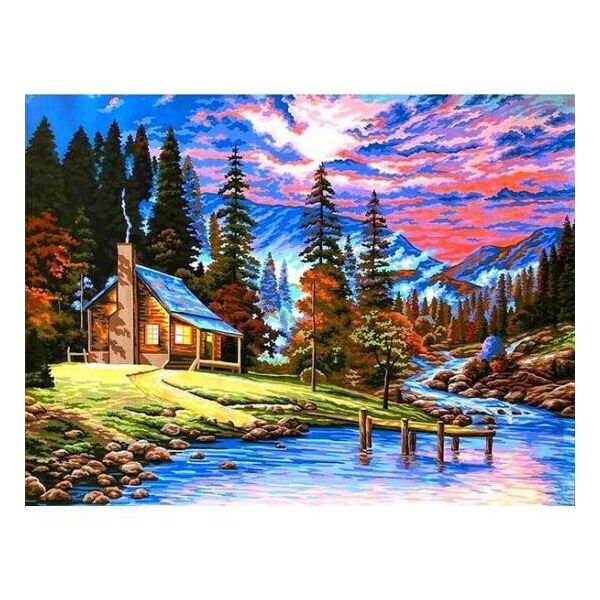 

Картина по номерам Охотничий домик, 30x40 см., Babylon