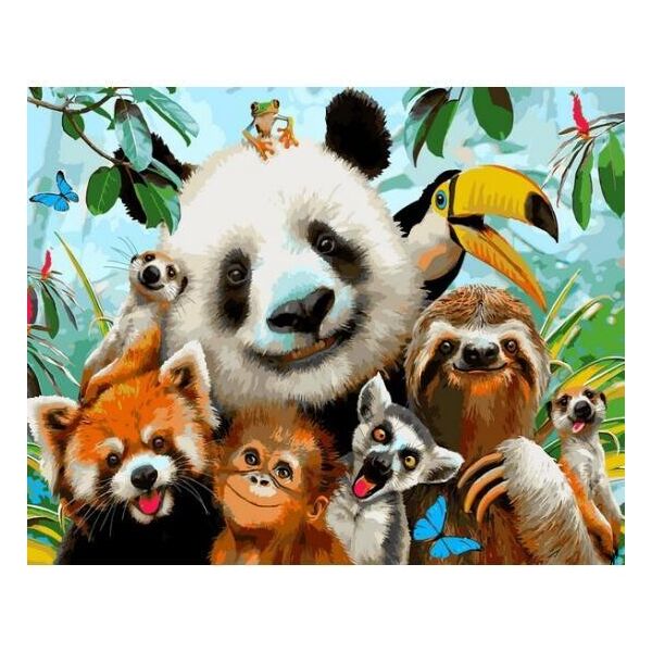 

Картина по номерам Селфи жителей джунглей VP1321, Babylon, 40x50 см.