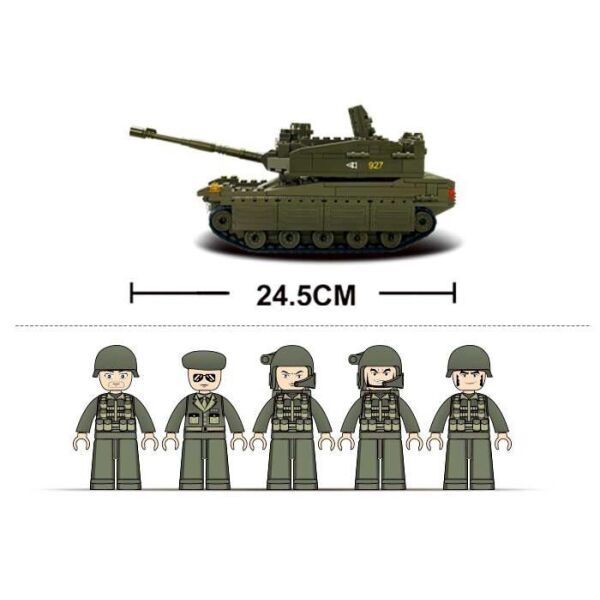 

Конструктор SLUBAN M38-B0305 армия, танк, фигурки, 344дет., Кор., 42,5-28,5-7 см
