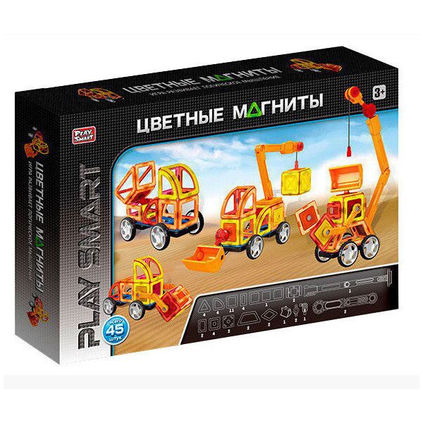 

Конструктор Play Smart 2428 Стройтехника - магнитный (45 дет.)