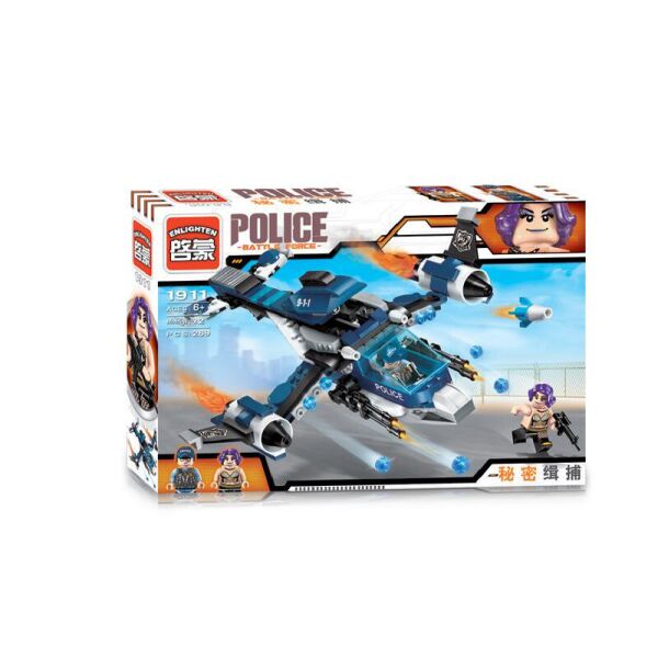 

Конструктор Enlighten Brick 1911 POLICE - Самолет (275 дет.)