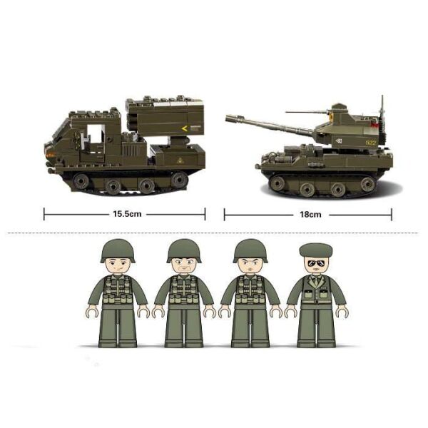 

Конструктор SLUBAN M38-B0288 армия, военная техника, фигурка, 403дет., Кор., 42,5-28,5-6,5 см