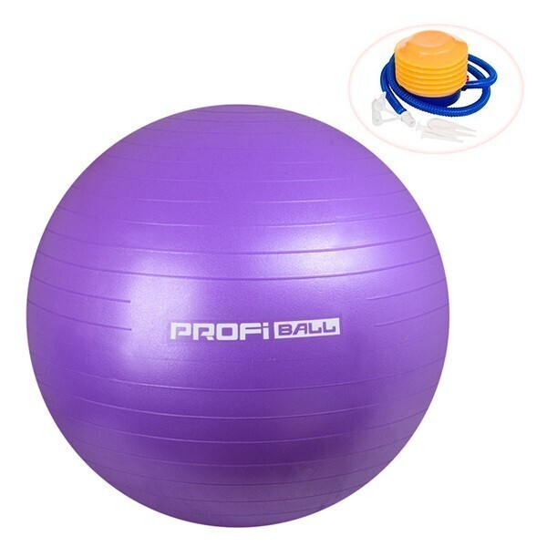 

Мяч для фитнеса с насосом Profi 65 см фиолетовый (MS1540-violet)