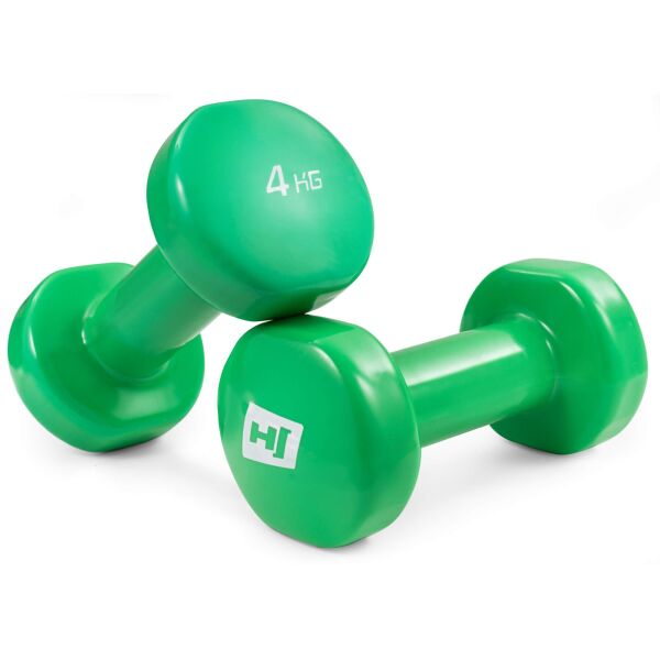 

Гантели виниловые круглые Hop-Sport 2 шт по 4 кг Зеленые (HS-V040DC)