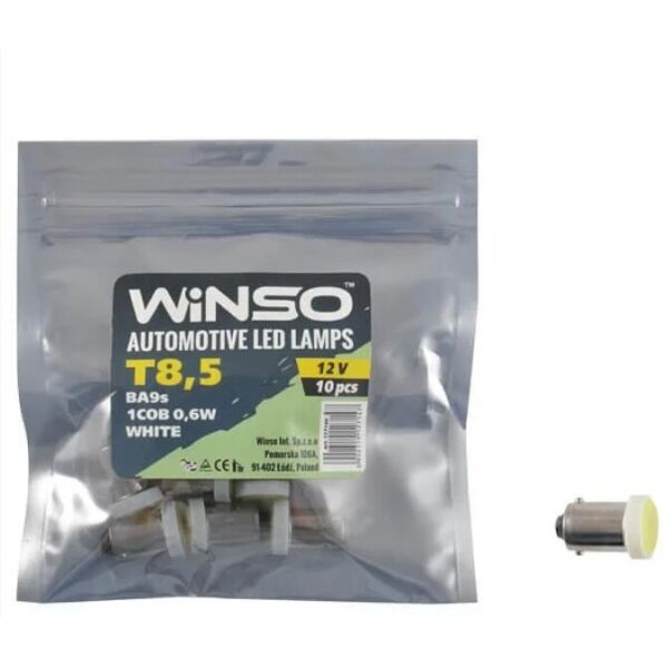 

LED лампа Winso LED T8.5 12V COB BA9s 127140