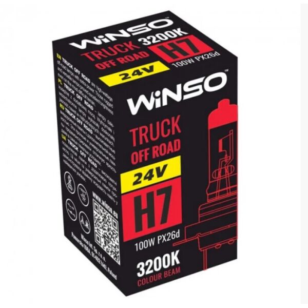 

Галогенная лампа Winso Truck Off Road H7 PX26d 100W 24V 724710