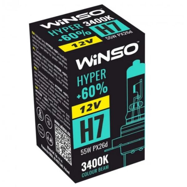 

Галогенная лампа Winso Hyper +60% H7 PX26d 55W 12V 712720