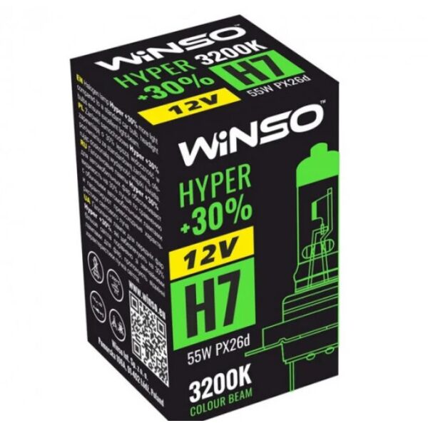 

Галогенная лампа Winso Hyper +30% H7 PX26d 55W 12V 712700