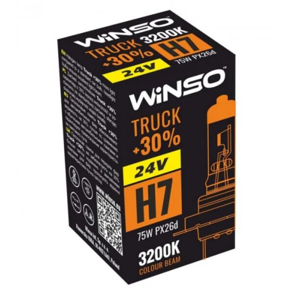 

Галогенная лампа Winso Truck +30% H7 PX26d 75W 24V 724700