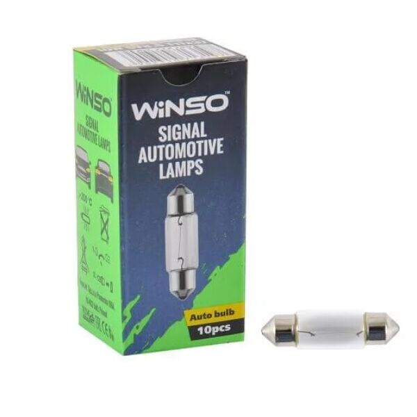

Лампа Winso 12V SV8.5 T11x37 C10W 10W 713190