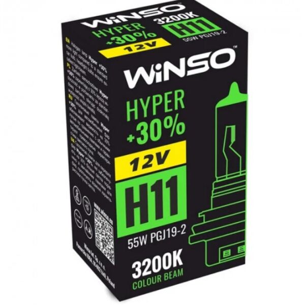 

Галогенная лампа Winso Hyper +30% H11 PGJ19-2 55W 12V 712810