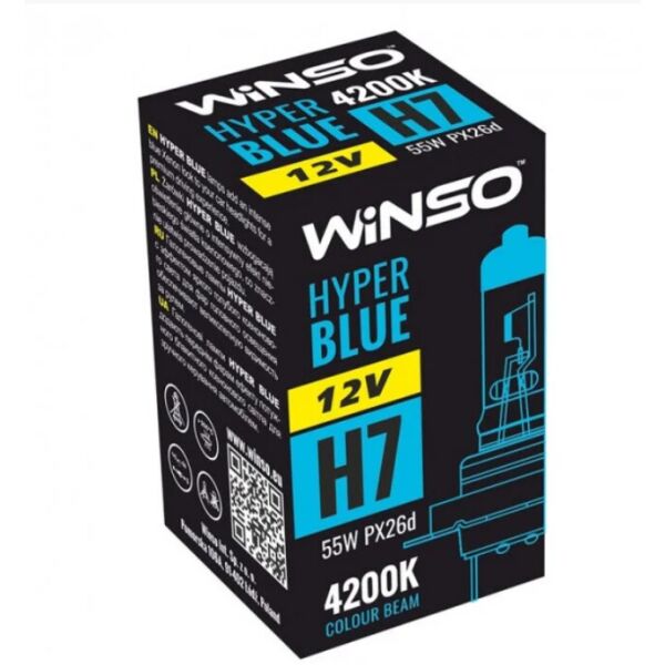 

Галогенная лампа Winso Hyper Blue H7 PX26d 55W 12V 712740
