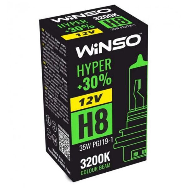 

Галогенная лампа Winso Hyper +30% H8 PGJ19-1 35W 12V 712800