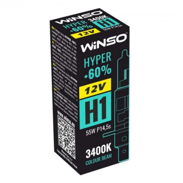 

Галогенная лампа Winso Hyper +60% H1 P14.5s 55W 12V 712120