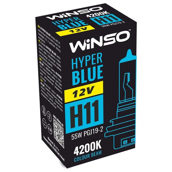 

Галогенная лампа Winso Hyper Blue H11 PGJ19-2 55W 12V 712820