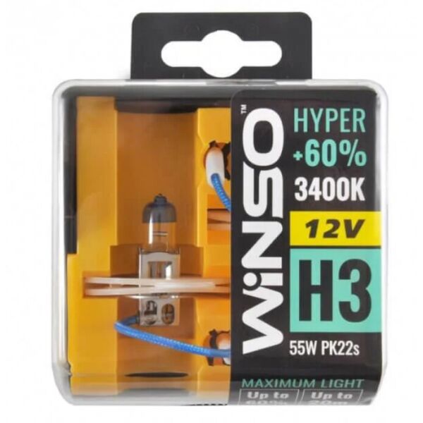 

Галогенная лампа Winso Hyper +30% H3 PK22s 55W 12V 712330 (2 шт.)