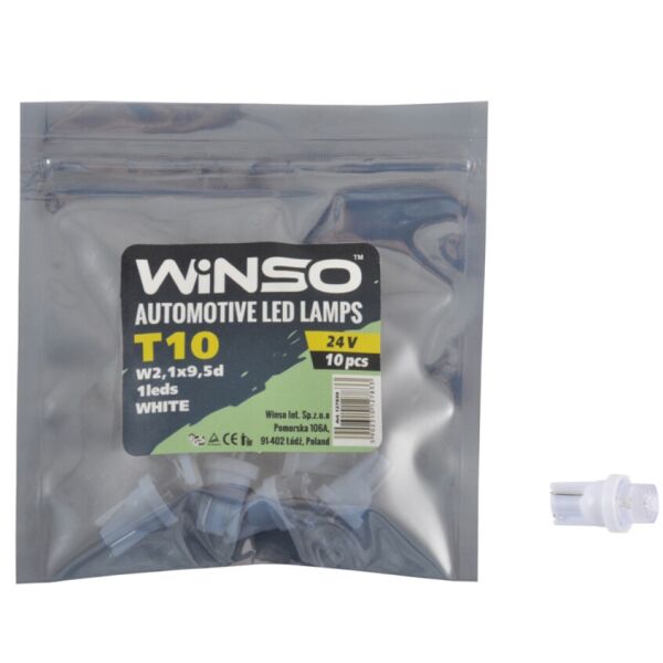 

LED лампа Winso T10 24V FLUX W2.1x9.5d 127830