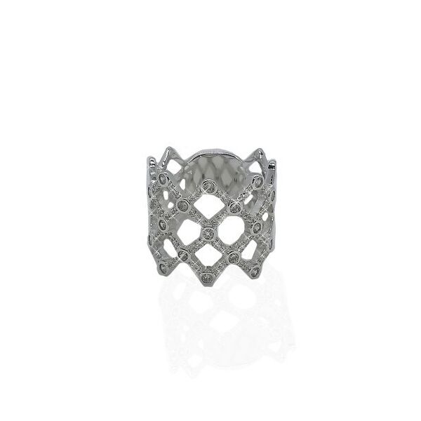 Акція на Кольцо из серебра с куб. цирконием 90123 18.5 размер від Allo UA