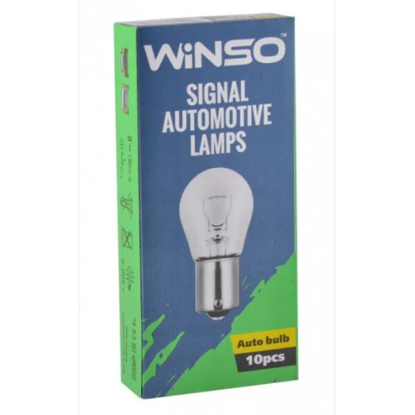 

Лампа Winso 12V PY21W BA15s Amber yellow 713120