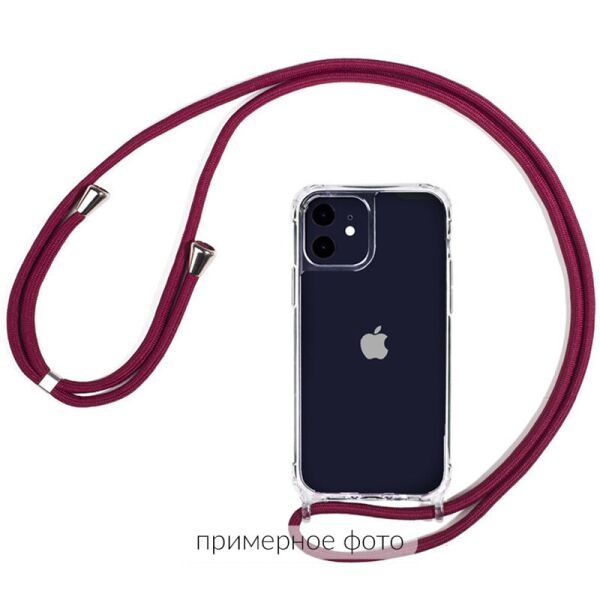 

Чехол TPU Crossbody Transparent для Apple iPhone 12 Pro Max (6.7") (Красно-Коричневый) (1100860)