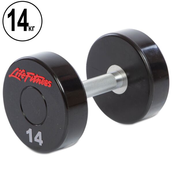 

Гантель профессиональная полиуретановая Life Fitness (SC-80081-14), 14кг
