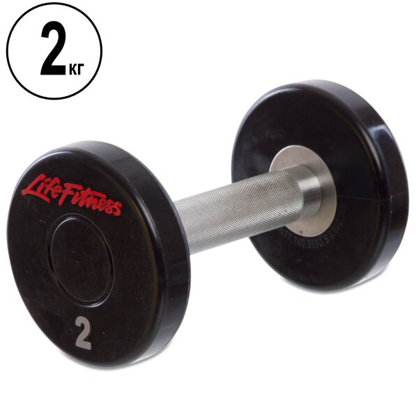 

Гантель профессиональная полиуретановая Life Fitness (SC-80081-2), 2кг