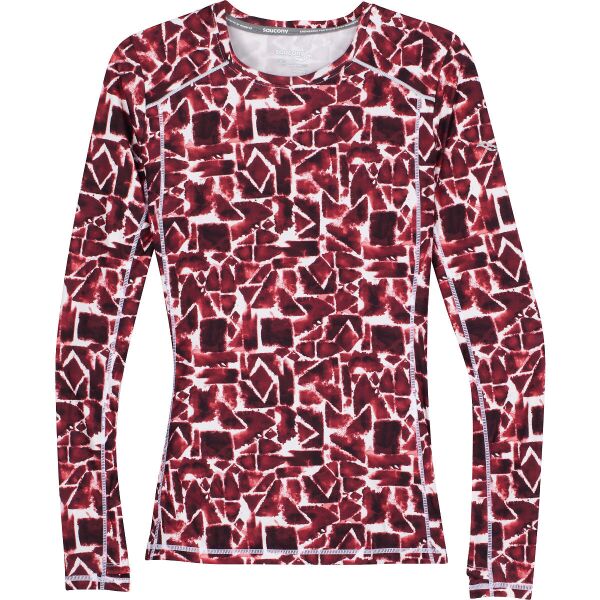 

Женская велофутболка Saucony Velocity LS, stone glass print XS