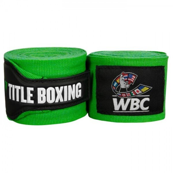 

Бинты боксерские эластичные Title Boxing WBC Зеленые, 2 шт. по 4,5 м