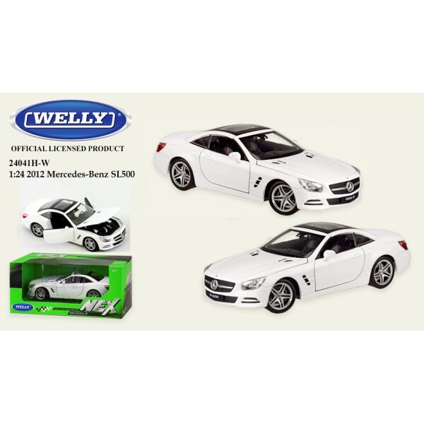 

Машинка детская игрушечная WELLY MERCEDES-BENZ SL500 белая