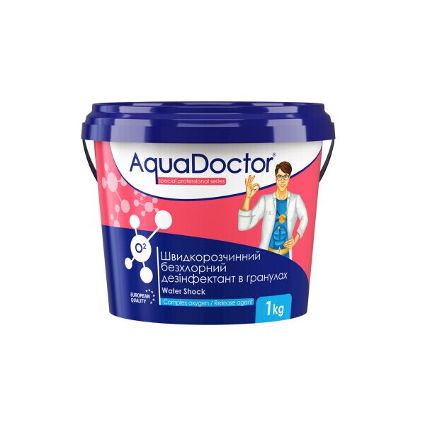 

Дезинфекант на основе активного кислорода AquaDoctor Water Shock О2 1кг.