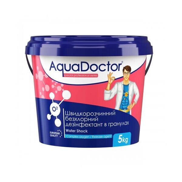 

Дезинфекант на основе активного кислорода AquaDoctor Water Shock О2 5кг.