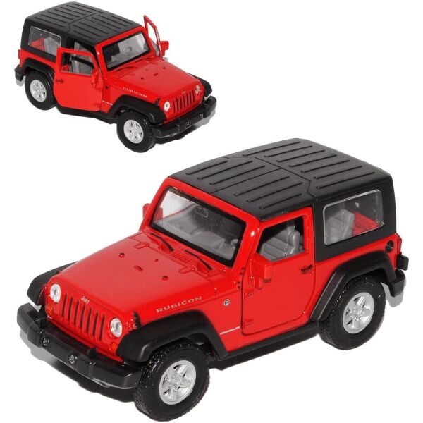 

Машинка детская игрушечная WELLY JEEP WRANGLER RUBICON красная