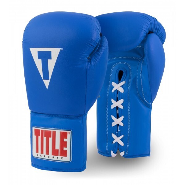 

Перчатки боксерские Title Classic Originals Leather Training Gloves Lace 2.0 (FP-8375-V) - синие, 18 oz