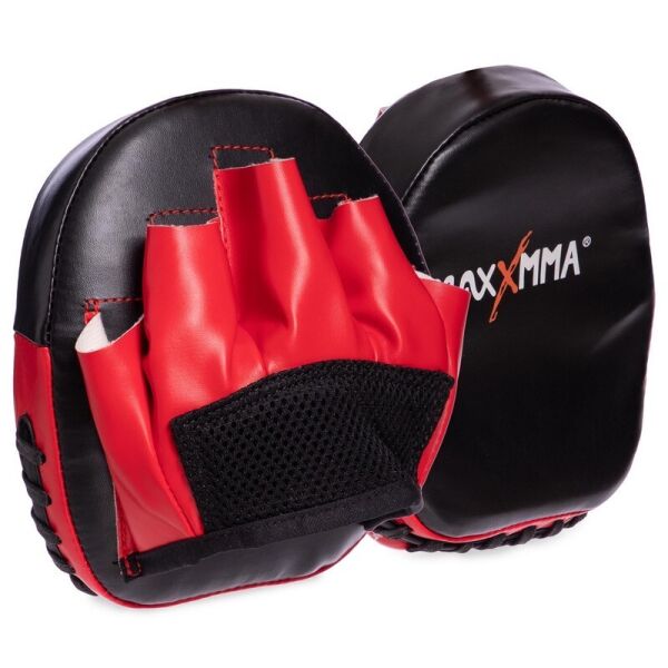 

Лапы изогнутые MaxxMMA MP04, черно-красные