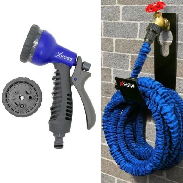 

Компактный садовый шланг X-HOSE для полива с водораспылителем 15m, гибкий поливочный шланг Икс Хоз