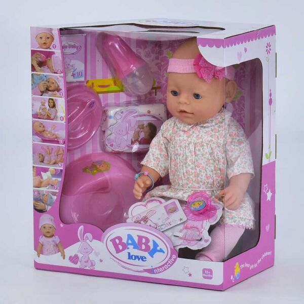 

Пупс функциональный с аксессуарами Baby Love