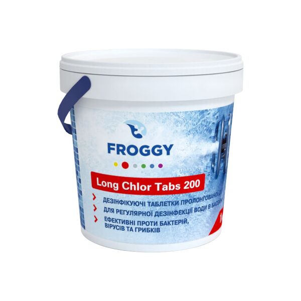

FROGGY Long Chlor Tabs 200 - дезинфицирующие средство длительного действия 1 кг.