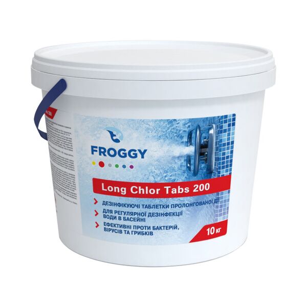 

FROGGY Long Chlor Tabs 200 - дезинфицирующие средство длительного действия 10 кг.