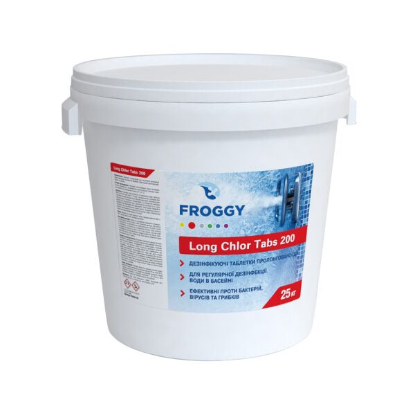 

FROGGY Long Chlor Tabs 200 - дезинфицирующие средство длительного действия 25 кг.