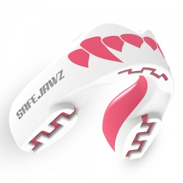 

Капа SAFEJAWZ Extro Series Self-Fit Pink Fangz Белая